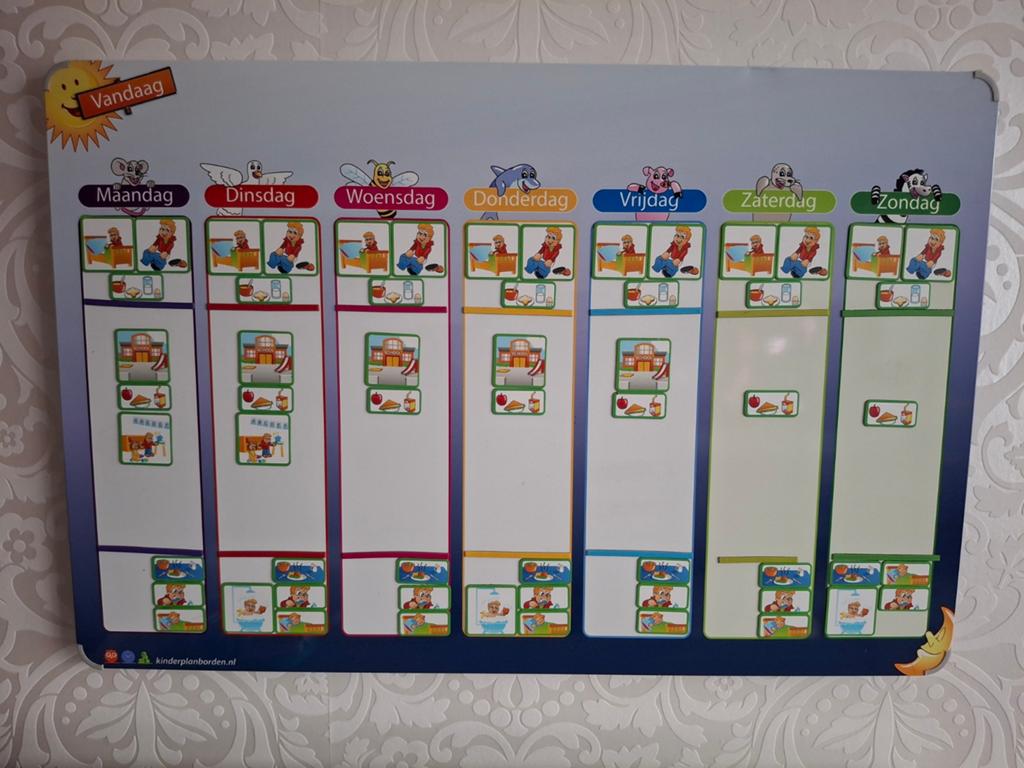 Planbord voor kinderen - incl. magneten, Ophalen of Verzenden, Gebruikt