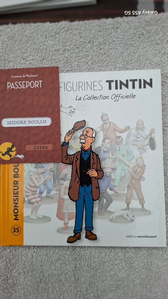Kuifje boekjes van beeldjes met paspoort, Ophalen of Verzenden, Kuifje, Zo goed als nieuw, Beeldje of Figuurtje