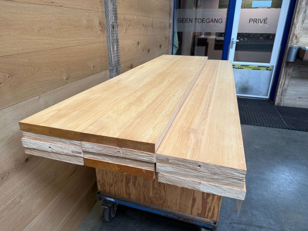 Gebruikt fijnhout orgeon pine planken 32x250MM 300CM, Doe-het-zelf en Verbouw, Hout en Planken, Gebruikt, 25 tot 50 mm, Ophalen of Verzenden