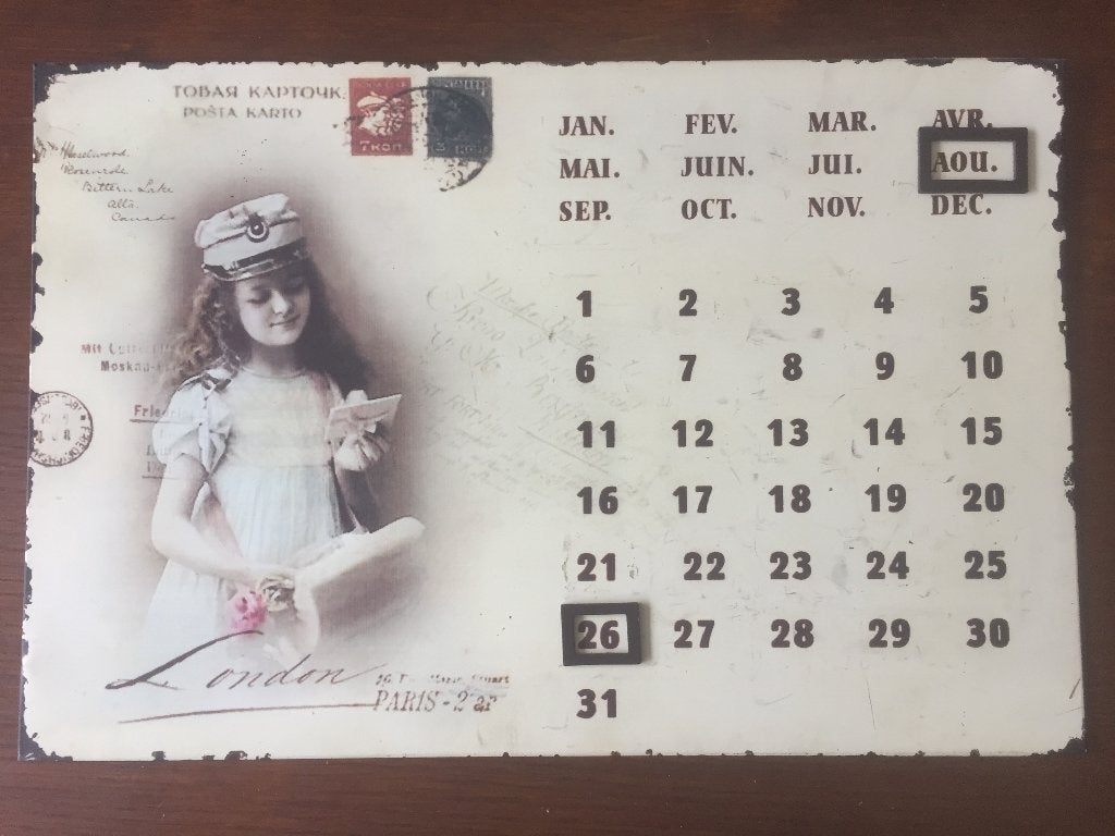 Jaarkalender met magneten, Ophalen