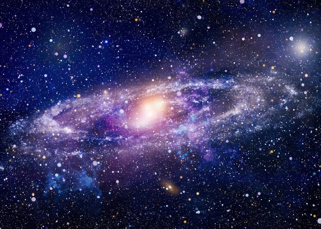 Galaxy vlies fotobehang Melkweg XL 375x270cm * Muurdeco4kids, Verzenden, Fotobehang