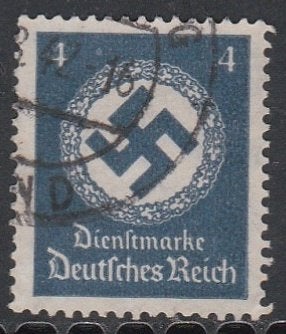 Rijk 1934 133 Dienst 4p hakenkruis, Gest, Ophalen of Verzenden, Overige periodes, Gestempeld