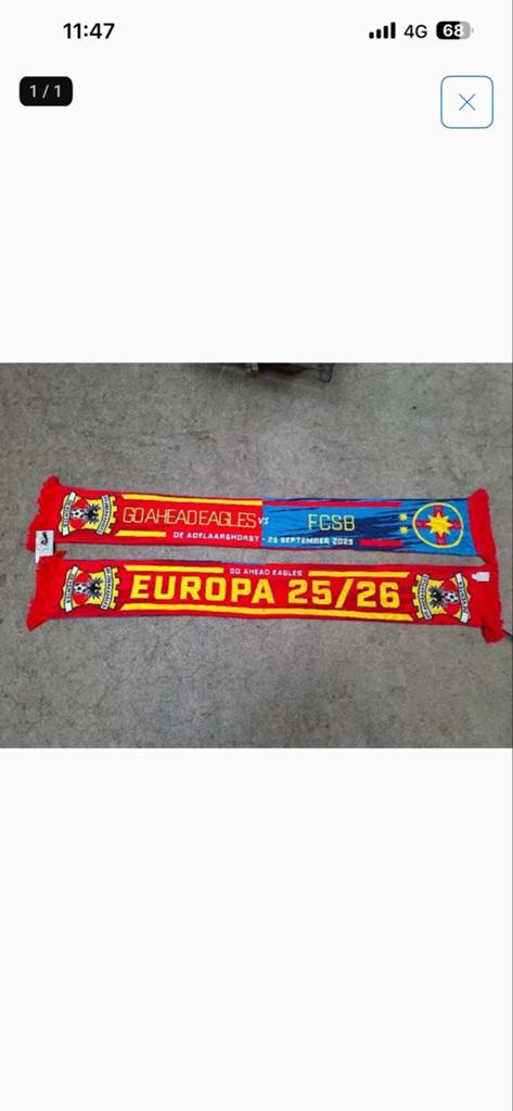 Gezocht : Go Ahead Eagles sjaals: FCSB en Europa 25/26, Verzamelen, Sportartikelen en Voetbal, Ophalen of Verzenden, Zo goed als nieuw
