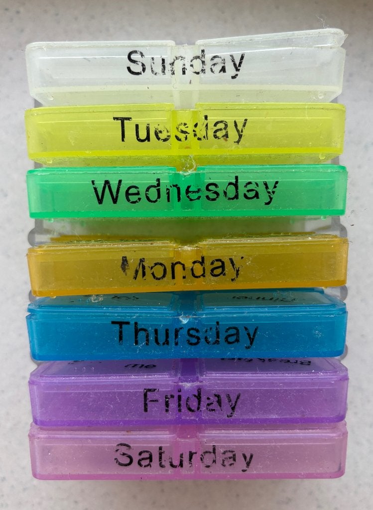 Pillendoos week, Ophalen, Gebruikt