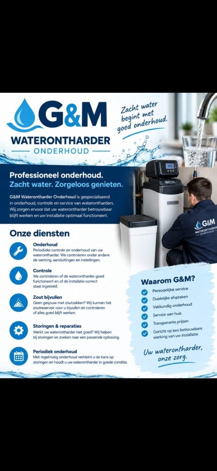 G&M Waterontharder Onderhoud: Zacht water zorgeloos genieten, Ophalen, Gebruikt