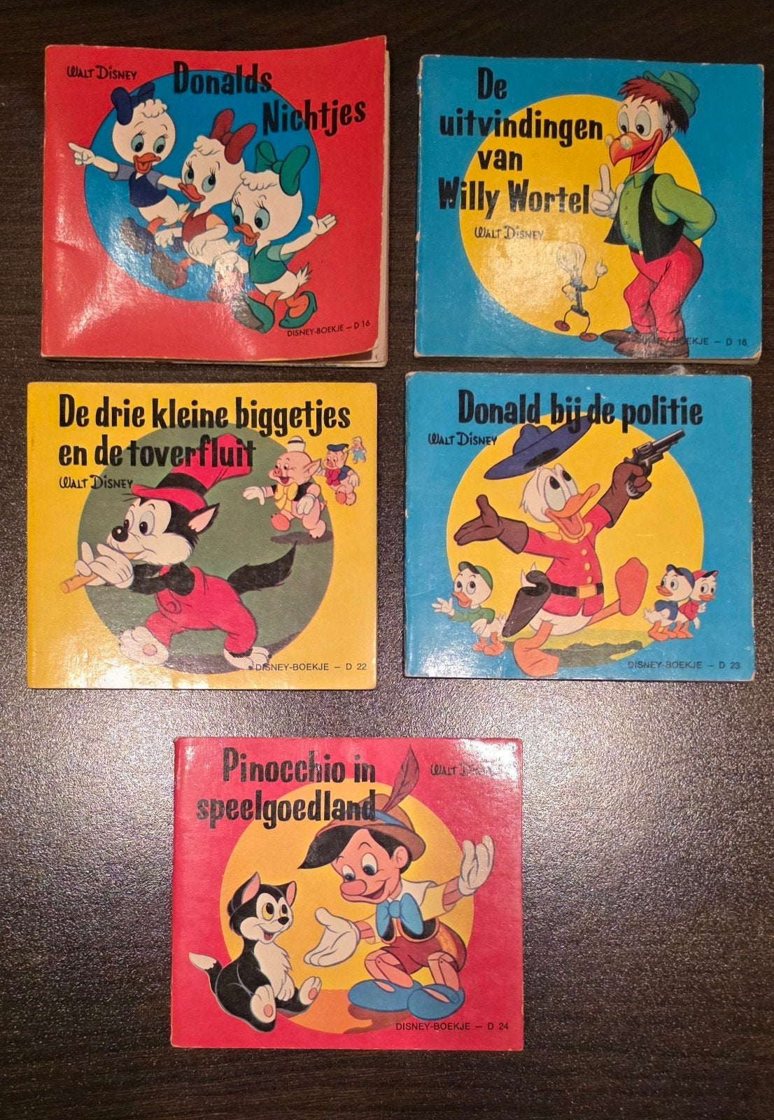Vintage Disney Gouden Boekjes - Set van 5 €15,-, Boeken, Gelezen, Walt Disney, Ophalen of Verzenden, Gouden boekje