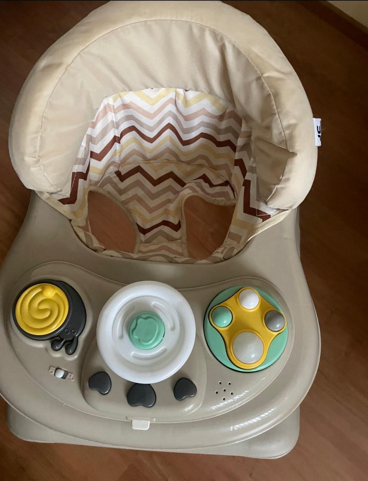 Loopwagen beige - loopwagen met stuur en geluid, Ophalen