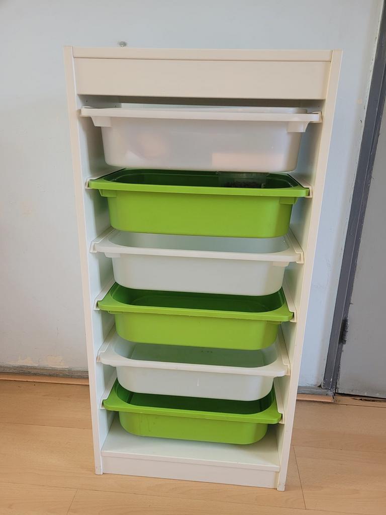 Ikea Trofast ladekast met bakken, Gebruikt, 5 laden of meer, Ophalen of Verzenden, Minder dan 100 cm