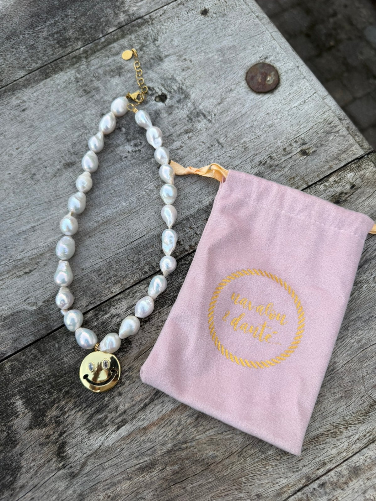 Parel ketting novalon en dante, Ophalen of Verzenden, Gebruikt, Overige materialen