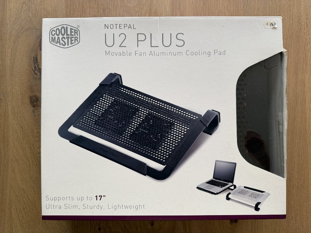 Notepal U2 Plus laptopkoeler met twee ventilatoren, Computers en Software, Laptopstandaarden, Ophalen of Verzenden, Zo goed als nieuw