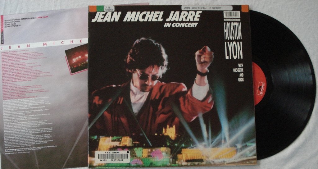 Jean Michel Jarre - In concert Houston / Lyon, LP, Gebruikt, Ophalen of Verzenden, Gatefold hoes