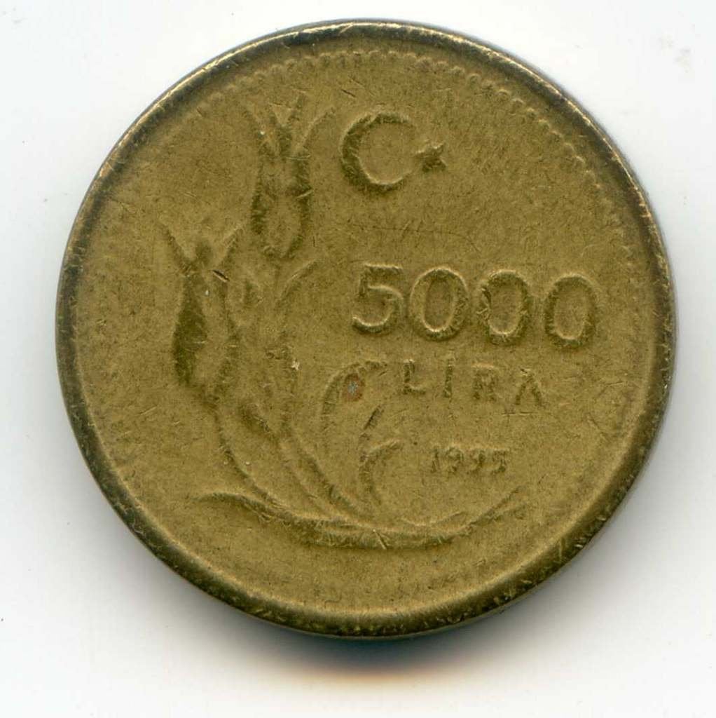Turkije 5.000 Lira 1995 Zwakkere Slag, Verzenden, Midden-Oosten