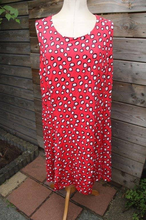 Jurk rood/ wit Open End mt 48 Vaste prijs, Kleding | Dames, Ophalen of Verzenden, Zo goed als nieuw, Rood, Maat 46/48 (XL) of groter
