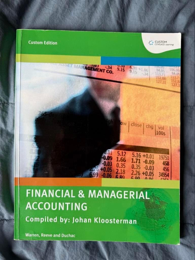 Financial & Managerial Accounting - Custom Edition, Boeken, Studieboeken en Cursussen, Ophalen of Verzenden, Gamma, Zo goed als nieuw
