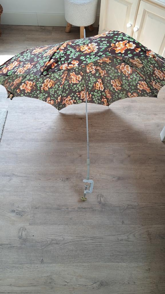 Vintage kinderwagen parasol - bloemenprint, Ophalen of Verzenden, Gebruikt