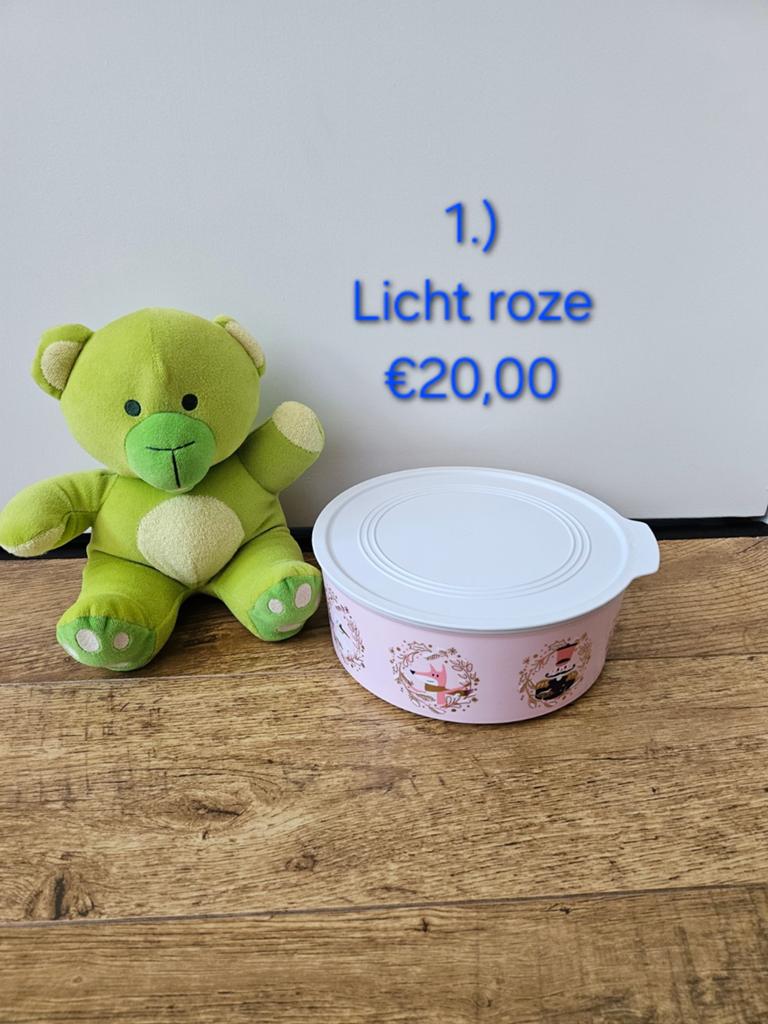 Tupperware licht roze nieuwe koektrommel- 1,5 liter, Ophalen of Verzenden, Nieuw, Wit, Bak of Kom