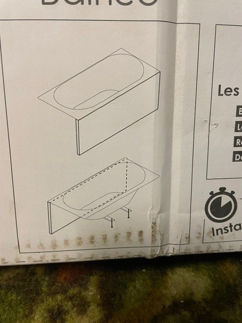 Bad wand 180 x 51. Voorpaneel bad wit, glad. Nieuw., Ophalen of Verzenden, Nieuw, Overige typen