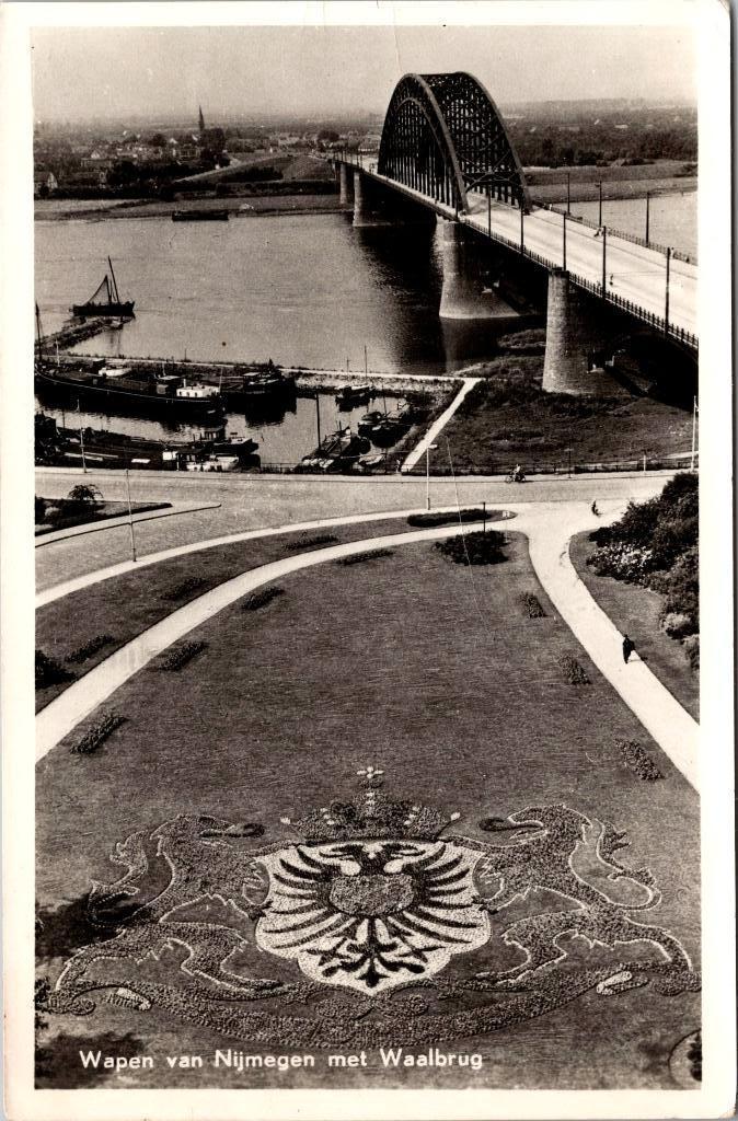 Wapen van Nijmegen met Waalburg (1958), Verzenden, 1940 tot 1960, Gelopen, Gelderland