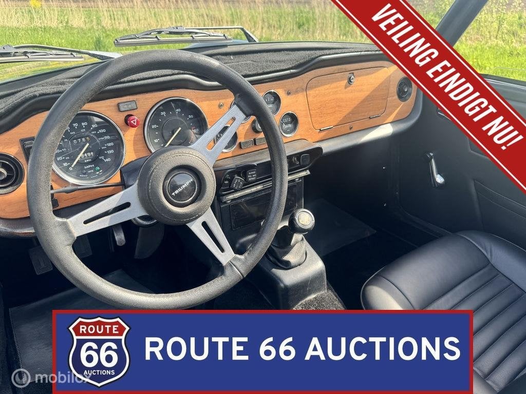 Triumph TR6 | 1976 | Route 66 Auctions, Auto's, Overige carrosserieën, Triumph, Zwart, Bedrijf