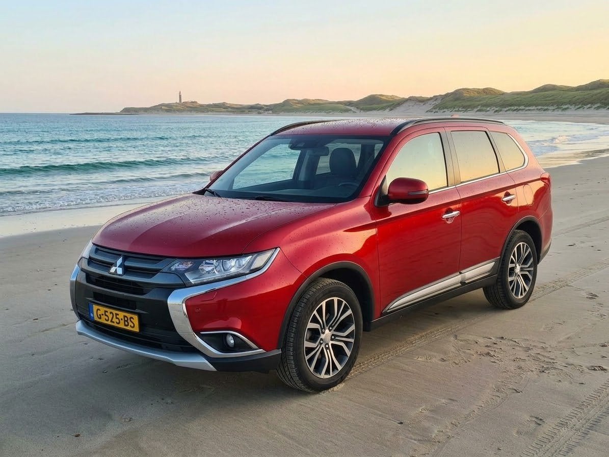 ✅️Mitsubishi Outlander 3.0 V6 225PK Instyle+ AUT AWD 7-zitte, Auto's, Outlander, 7 stoelen, Leder, Bedrijf