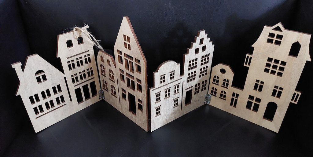 NIEUW: houten dorp / huisjes., Huis en Inrichting, Ophalen of Verzenden, Nieuw