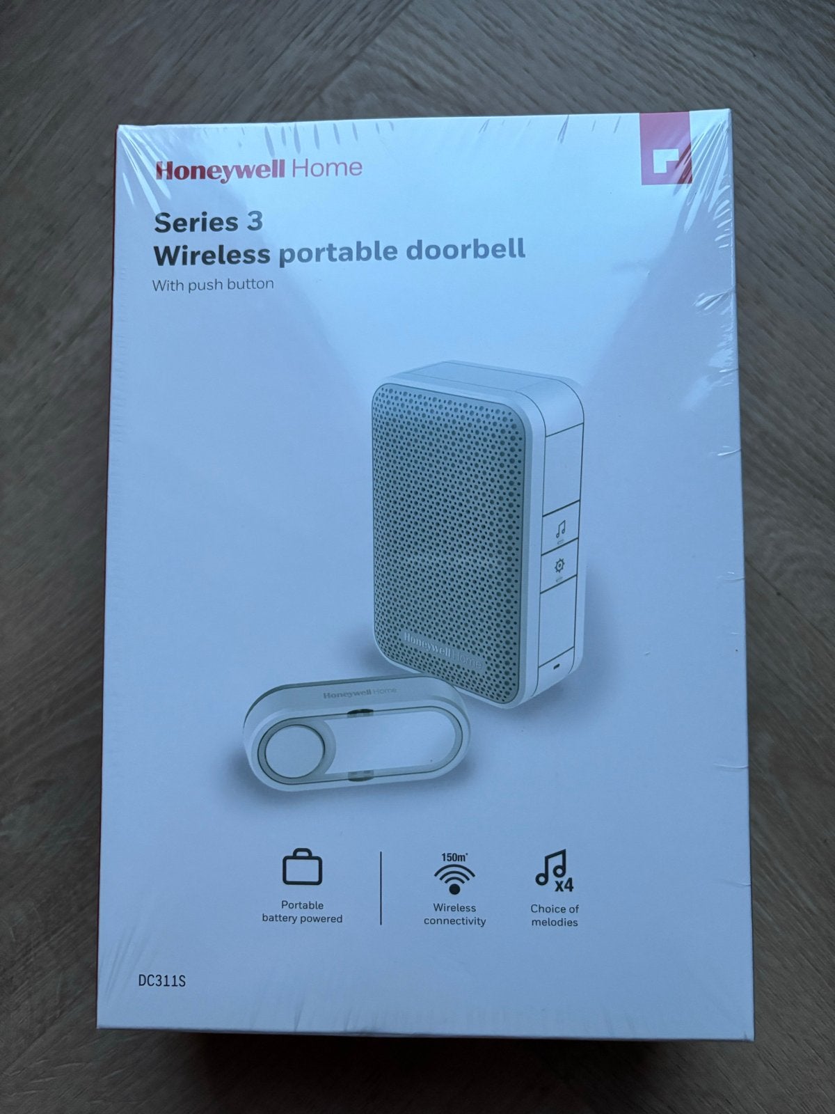 Honeywell Series 3 Draadloze Deurbel met Drukknop DC311S, Ophalen of Verzenden, Nieuw, Draadloos