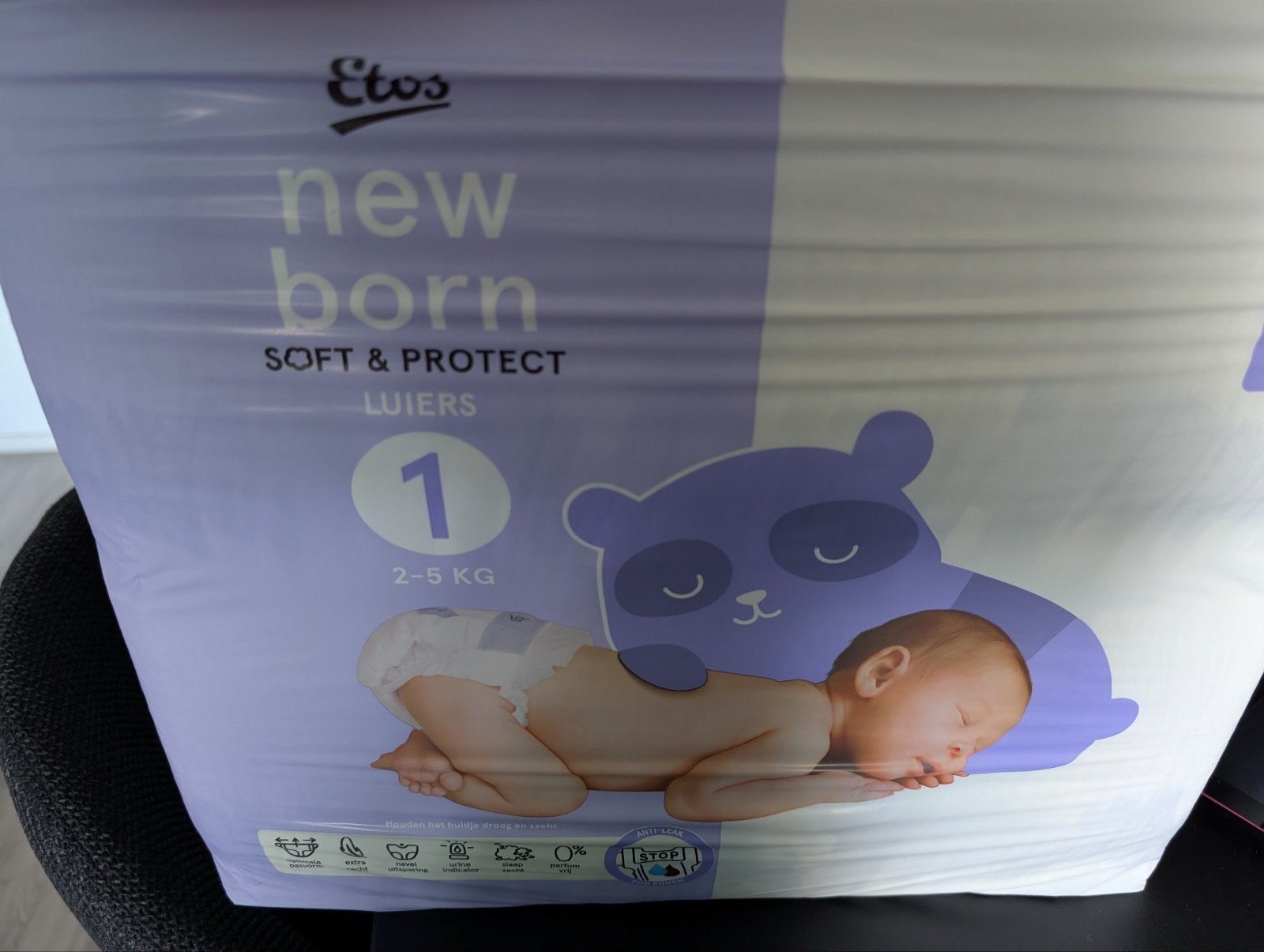 Etos New Born Luiers Maat 1 (2-5 kg) - 3x108 stuks, Ophalen, Nieuw