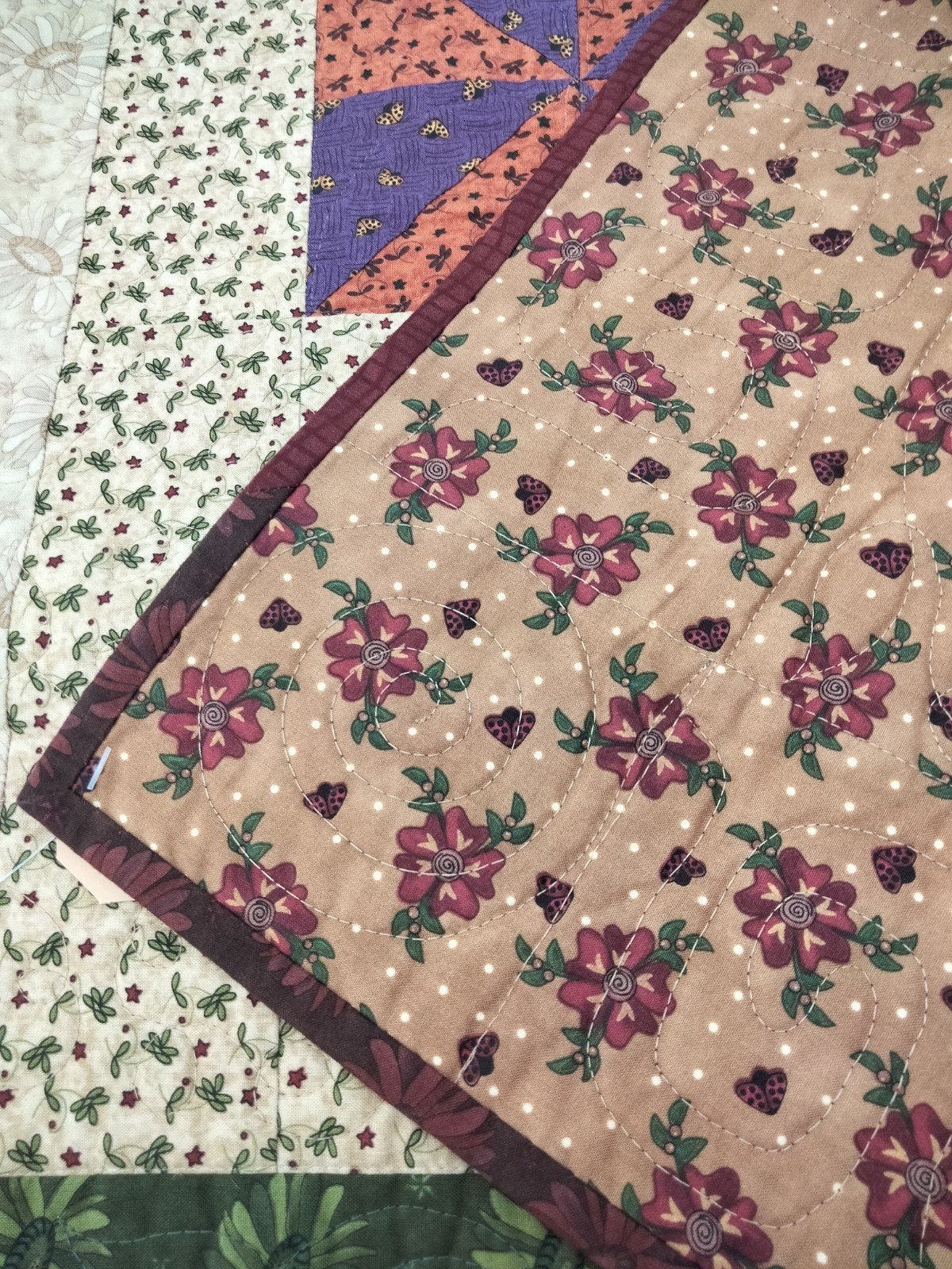 Handgemaakte Quilt met Bloemenpatroon - 112x155 cm, Ophalen of Verzenden, Nieuw