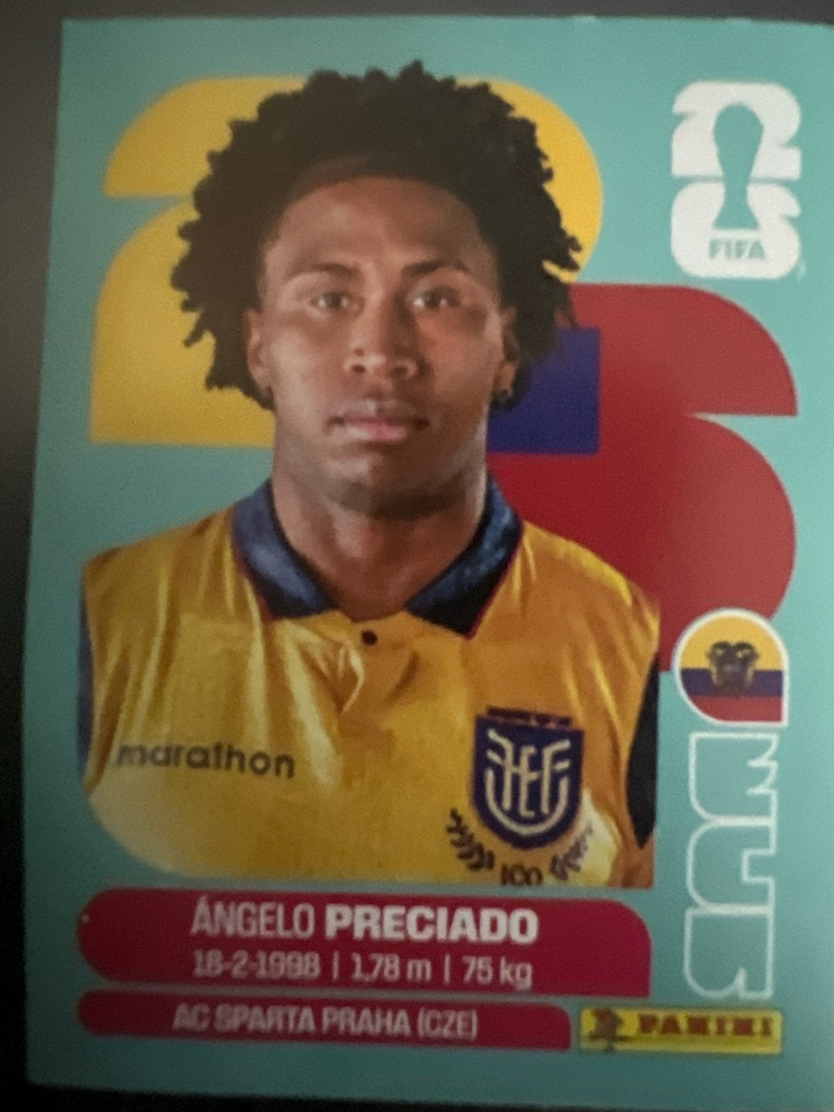 Panini wk 2026 Angelo Preciado Spelerskaart, Verzenden, Nieuw, Buitenlandse clubs, Spelerskaart