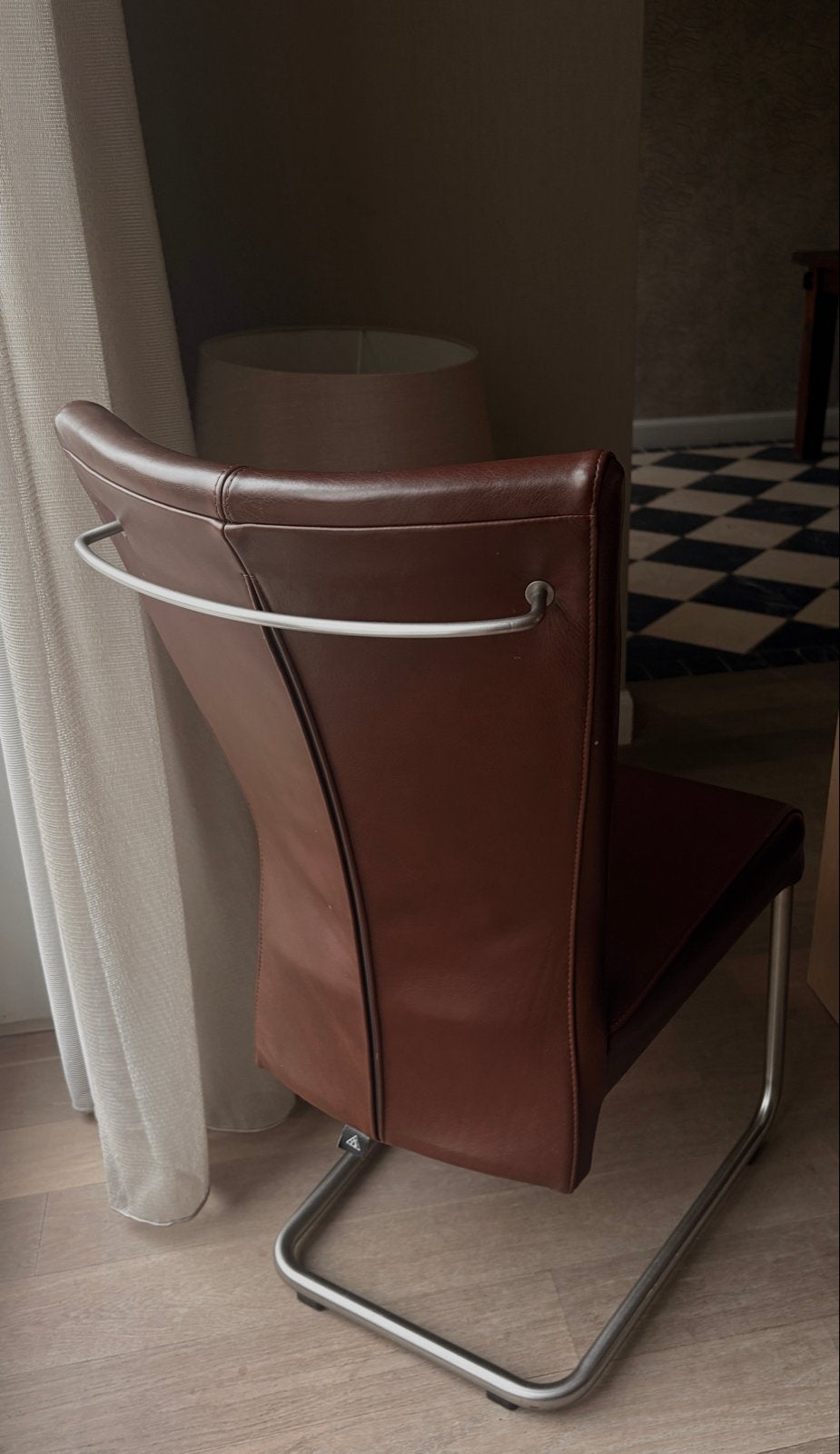 6x HVS Eetkamerstoelen - Nette Staat, Huis en Inrichting, Stoelen, Gebruikt, Bruin, Leer, Ophalen of Verzenden