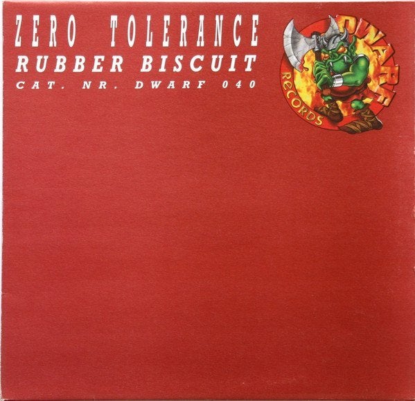 Zero Tolerance - Rubber Biscuit 12" Dwarf Records, Cd's en Dvd's, Vinyl Singles, Overige genres, Ophalen of Verzenden, Zo goed als nieuw