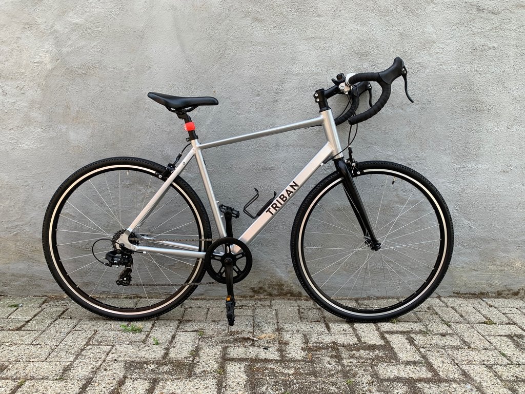 B - TWIN - TRIBAN - RC 100 - RACEFIETS  ( NIEUWSTAAT ), Velgrem, Aluminium, Zo goed als nieuw, 53 tot 57 cm