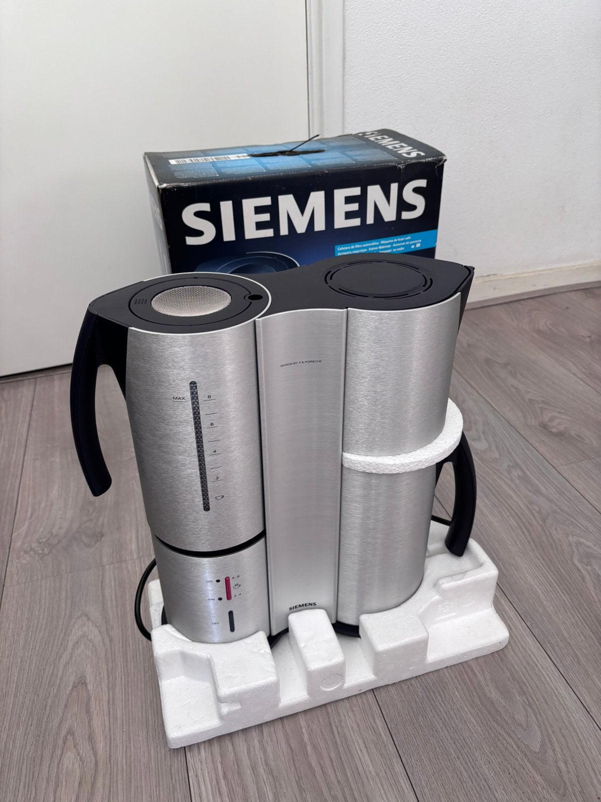 Siemens Porsche design koffieautomaat, Ophalen, Afneembaar waterreservoir, Koffiemachine, Gemalen koffie