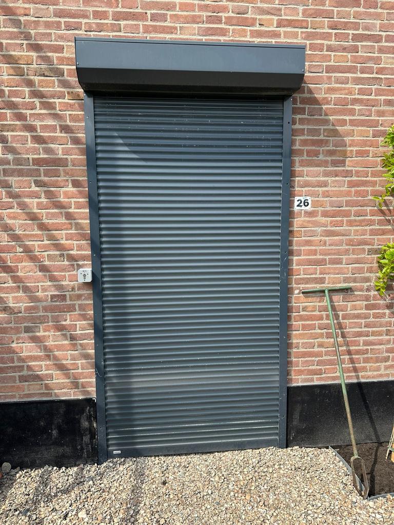 Elektrisch rolluik Antracietgrijs, Ophalen, Gebruikt, 100 tot 150 cm, 200 cm of meer