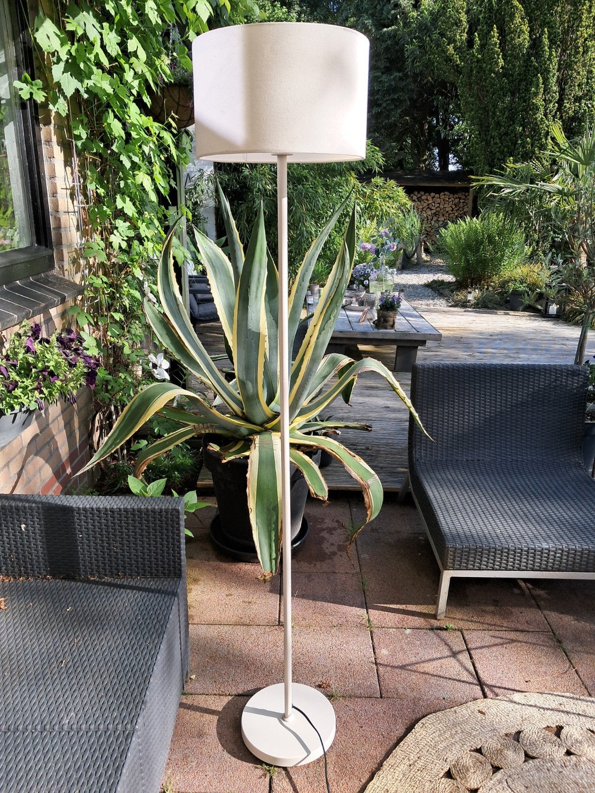 Mooie offwhite kleur lamp, Ophalen of Verzenden, Zo goed als nieuw, Minder dan 100 cm