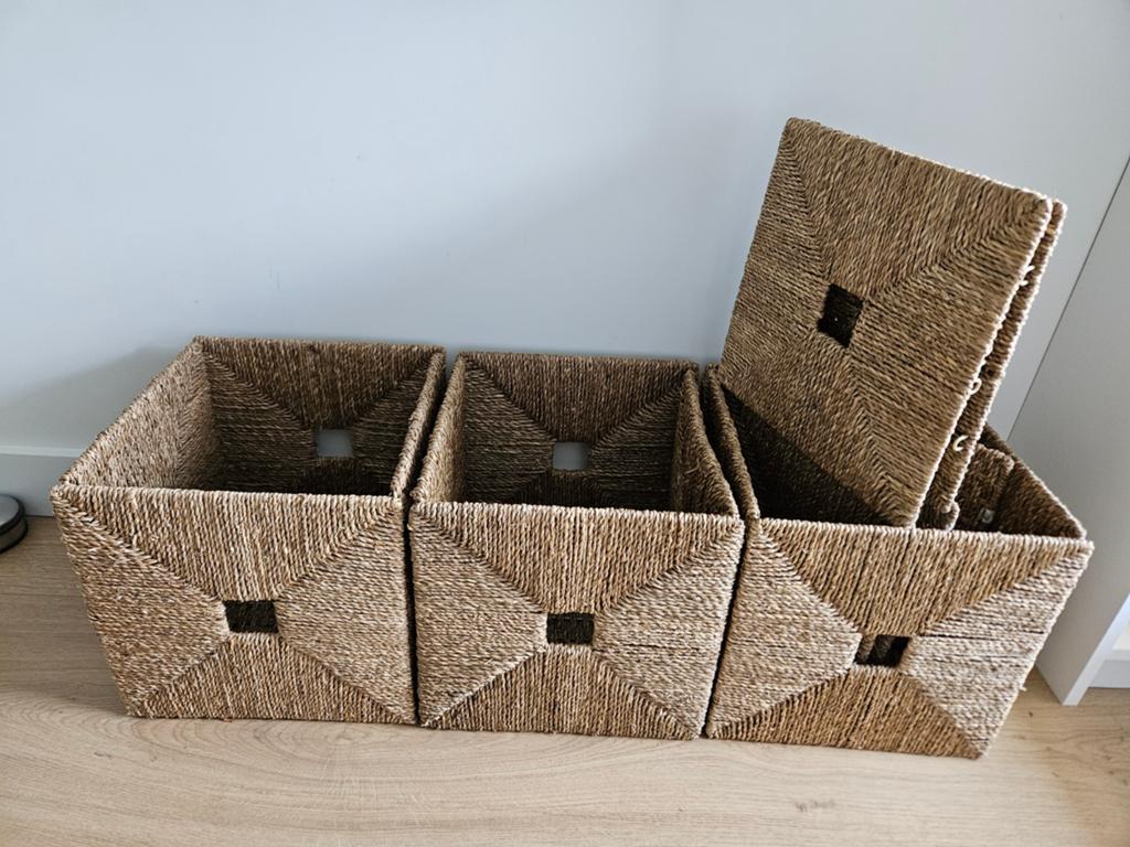4x Knipsa mand Ikea, Huis en Inrichting, Ophalen, Mand, Vierkant, Zo goed als nieuw