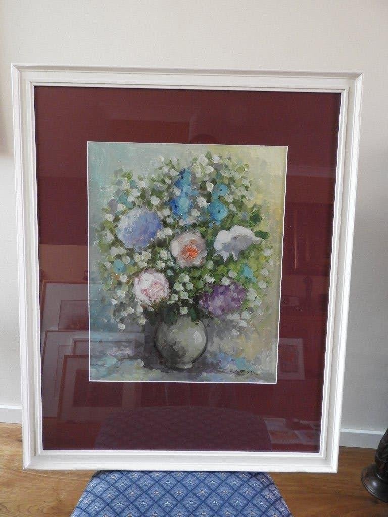 Bloemstilleven - Gesigneerd - Theo vd Poel (1942-), Ophalen
