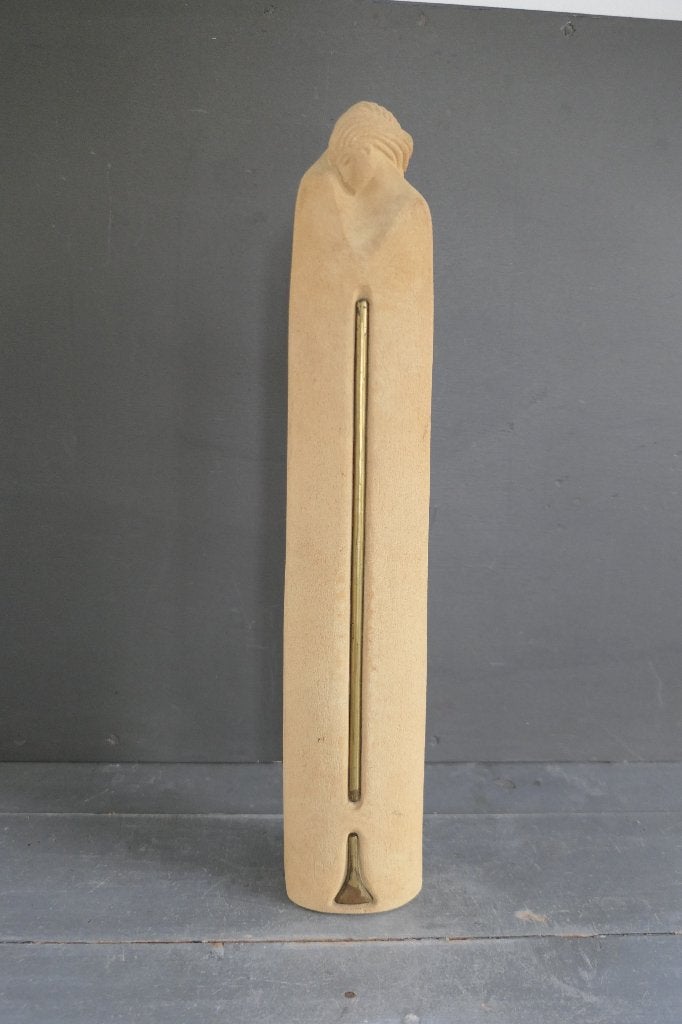 Vintage Marbell beeld by Stone Art Belgium, Groep mensen, Verzenden, 50 - 100 cm, Gemerkt