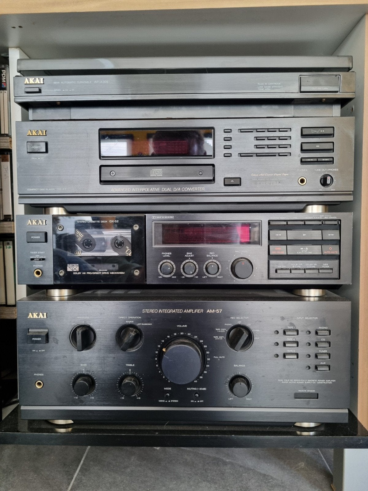 Akai Hifi Set -, Audio, Tv en Foto, Ophalen, Gebruikt, Losse componenten, Cassettedeck