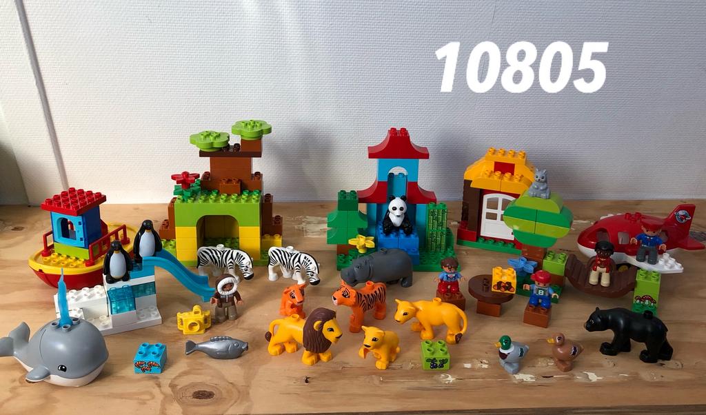 Duplo dieren reis rond de wereld 10805 (compleet) 1, Ophalen of Verzenden, Zo goed als nieuw, Complete set, Duplo