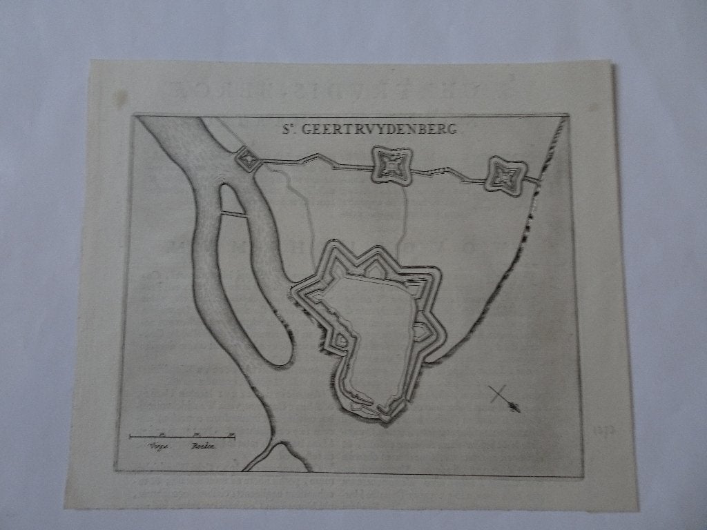 Gravure vesting plattegrond Geertruidenberg Brabant 1649, Cartografie, Gravure, Origineel, 1600 - 1699