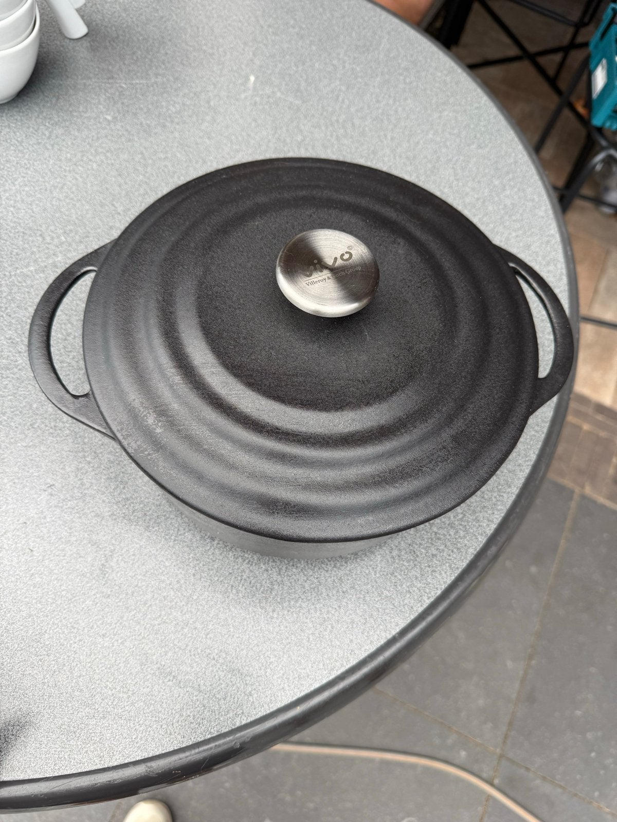 Mooie gietijzeren stoofpan - Vivo Villeroy & Boch Group, Ophalen, Gebruikt, Met deksel, Overige merken