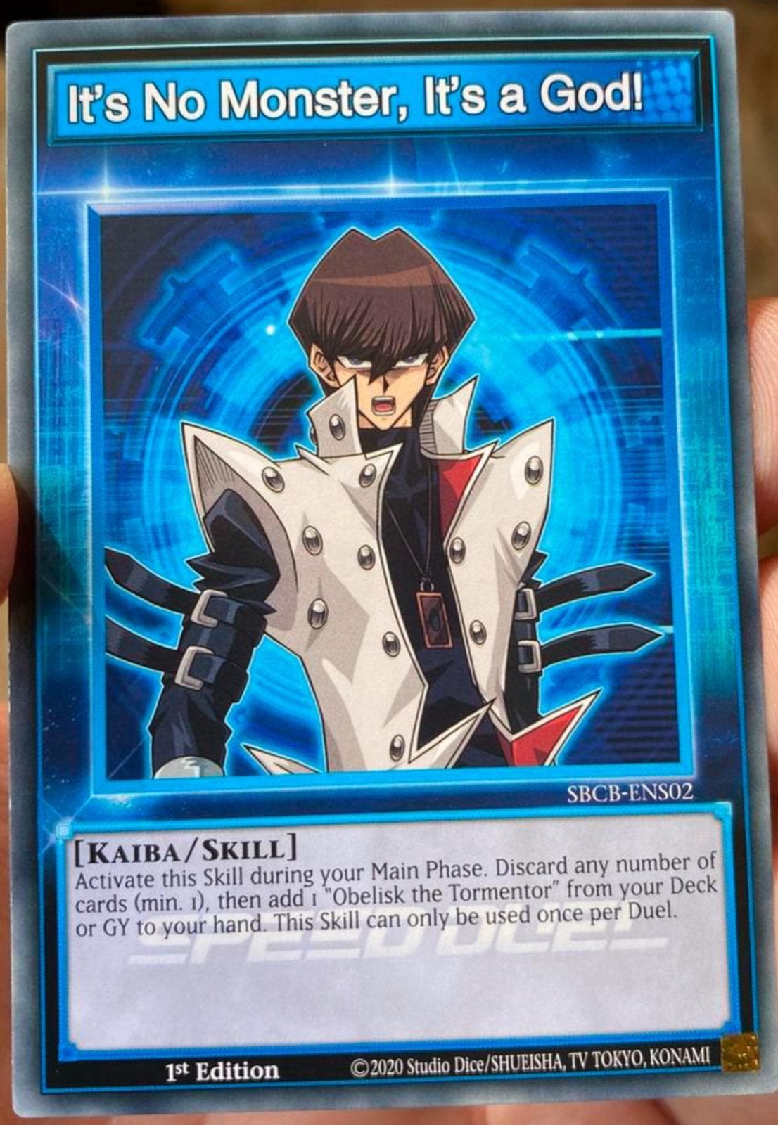 Yu-Gi-Oh! It’s No Monster, it’s a God ! SBCB 1st Skill Card, Hobby en Vrije tijd, Verzamelkaartspellen | Yu-gi-Oh!, Ophalen of Verzenden