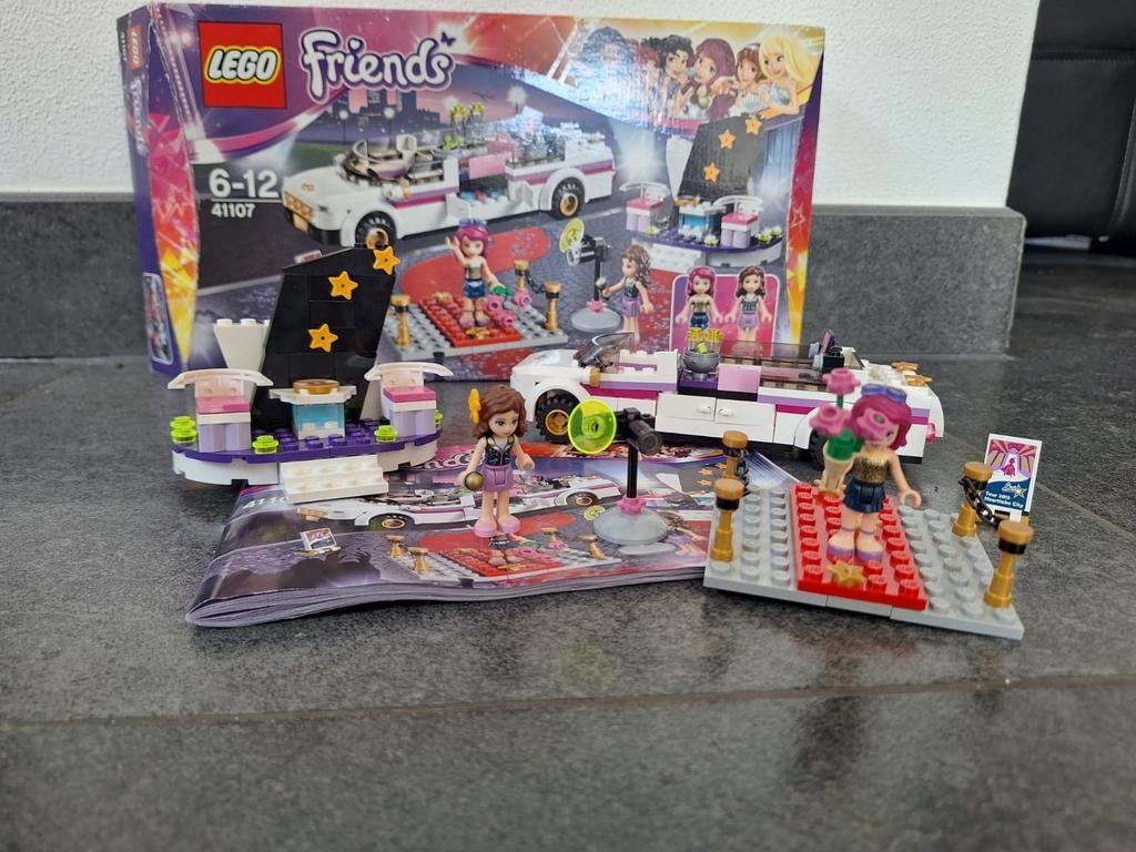 Lego Friends Popster Limo (41107) met doos, Ophalen of Verzenden, Gebruikt, Meisje