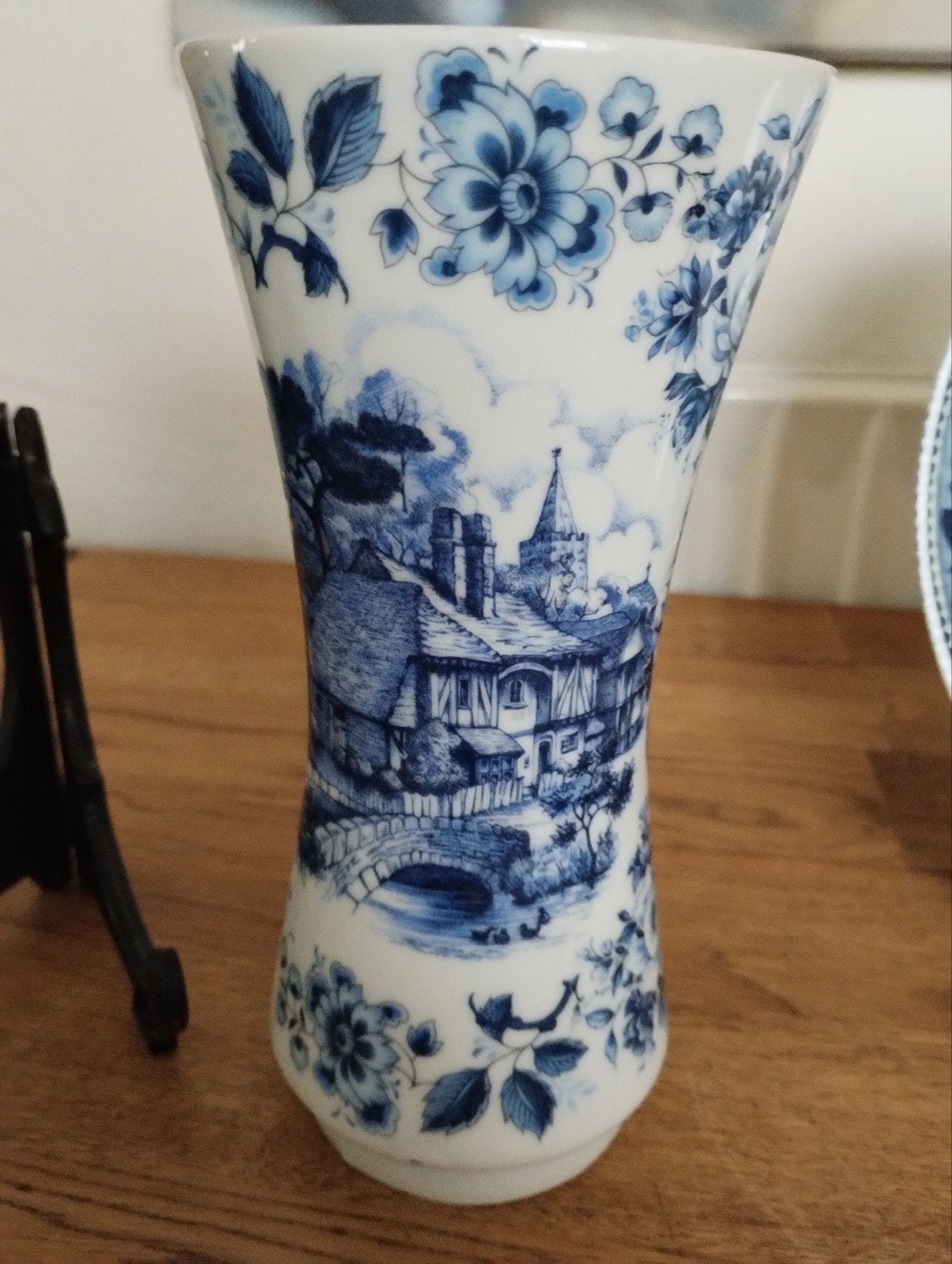 Royal Schwabap vaas met Delfts blauw decor, Antiek en Kunst, Antiek | Vazen, Ophalen