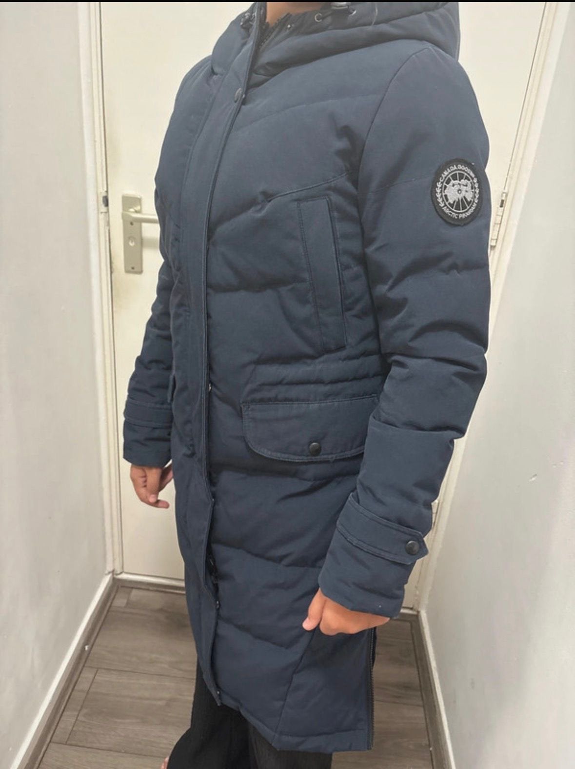 Originele Canada Goose jas - rits defect, Ophalen, Gedragen, Maat 38/40 (M), Blauw