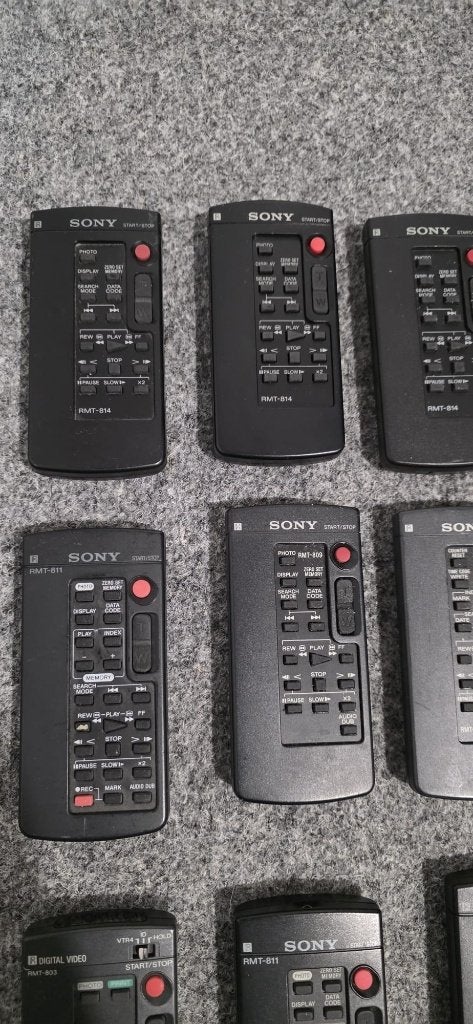 Afstandsbedieningen voor Sony video camera's, Ophalen of Verzenden