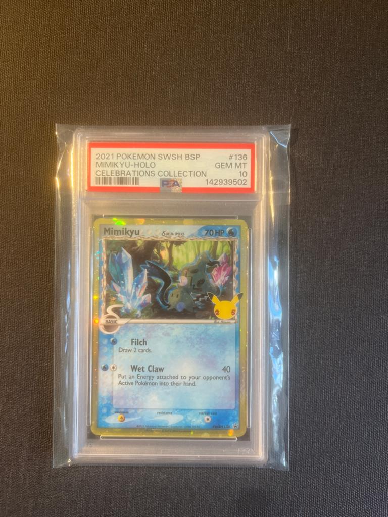 Mimikyu SWSH136 PSA 10, Ophalen of Verzenden, Nieuw, Losse kaart, Foil