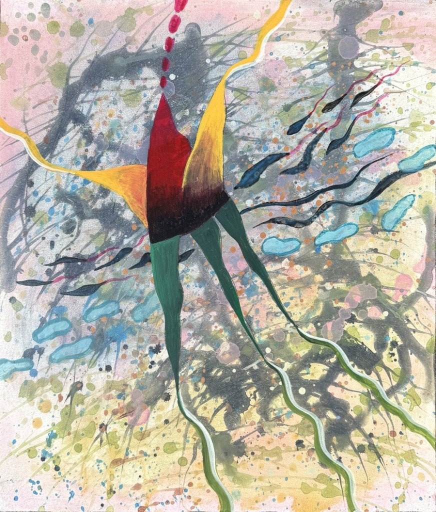 188. Aquarel, Ellen Scheffer – abstracte compositie, 2002, Ophalen