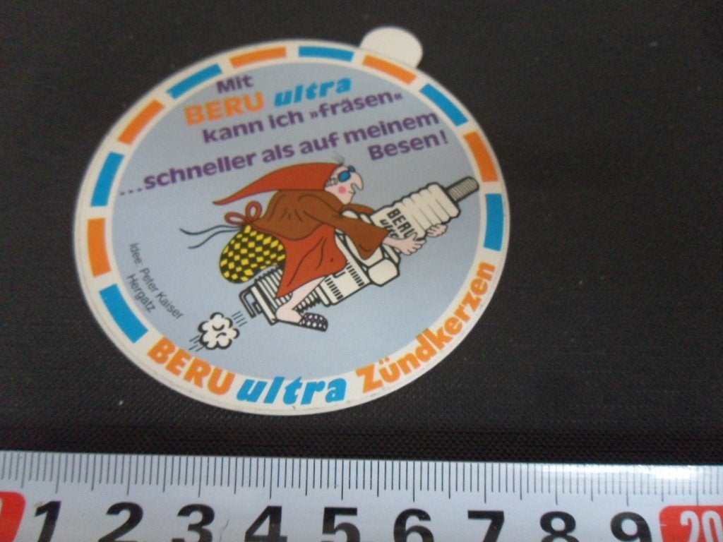 sticker beru ultra zündkerzen bougie strip heks, Ophalen of Verzenden, Zo goed als nieuw